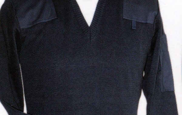 Maglione a “v” blu